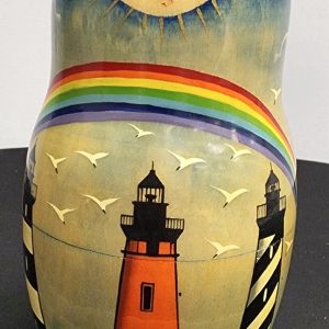 Vintage Lighthouses of the Outer Banks Doll 8" with 7 Ornaments