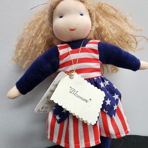 Handmade Waldorf Doll - Patriotic Blossom