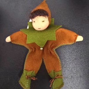Dancing Pixies Finger Puppets - Brown and Olive